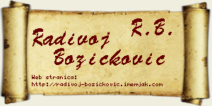 Radivoj Božičković vizit kartica